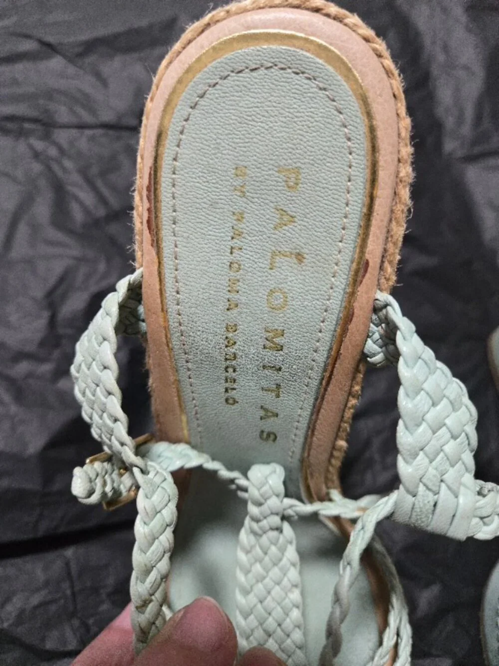 Palomitas by Paloma Barceló Mint Braided Platform Espadrille Wedge Sandals EU 40 - Picture 4 of 16